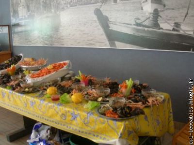 Le succulent buffet de fruit de mer!